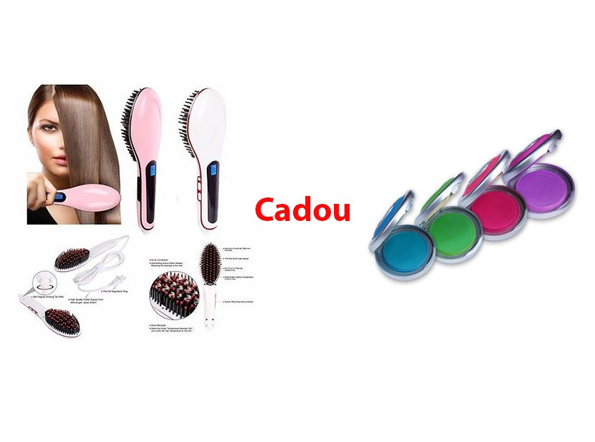 Perie pentru par ceramica cu LCD Cadou Suvite colorate Hot Hair