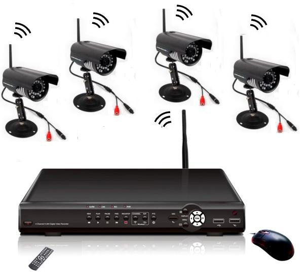 Kit supraveghere DVR fara fir cu 4 camere CCTV