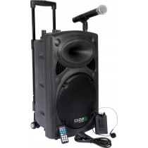 Boxa portabila Karaoke, Ibiza, 800W, cu telecomanda si 2 microfoane incluse