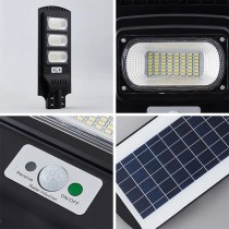 Lampa Stradala Proiector LED cu Incarcare Solara, 150W Panou Solar Incorporat, acumulator intern, 192 leduri, suport inclus